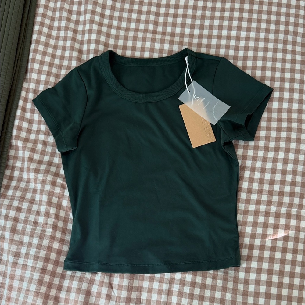 Popflex Active Green Crew Neck Tee Size Small